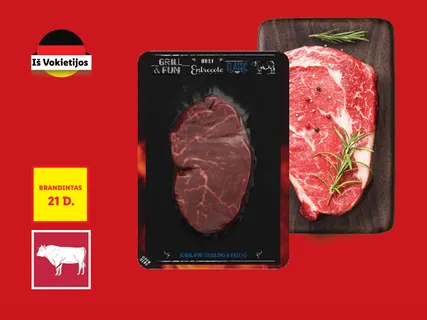 Brandintas jautienos kumpio kepsnys
