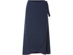 Navy blue maxi wrap skirt.