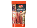 Mini chorizoworstjes met soepstengels, rozemarijn en een Spaanse danseres op de verpakking.