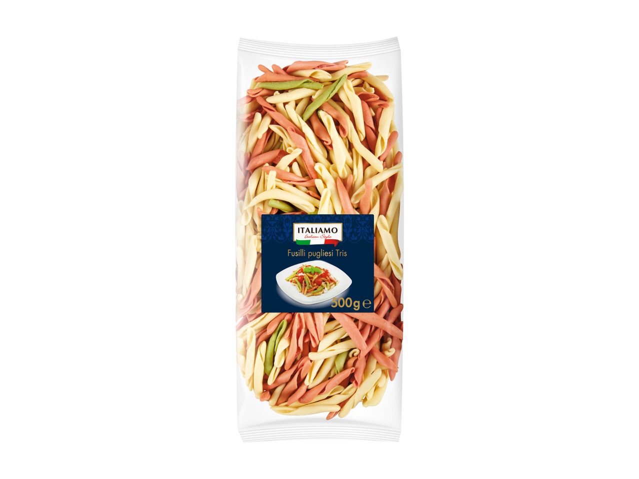 Paket barvnih testenin.