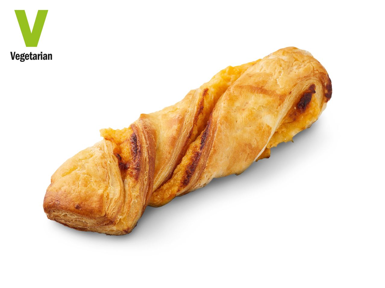 Vegetarian pastry, braided.