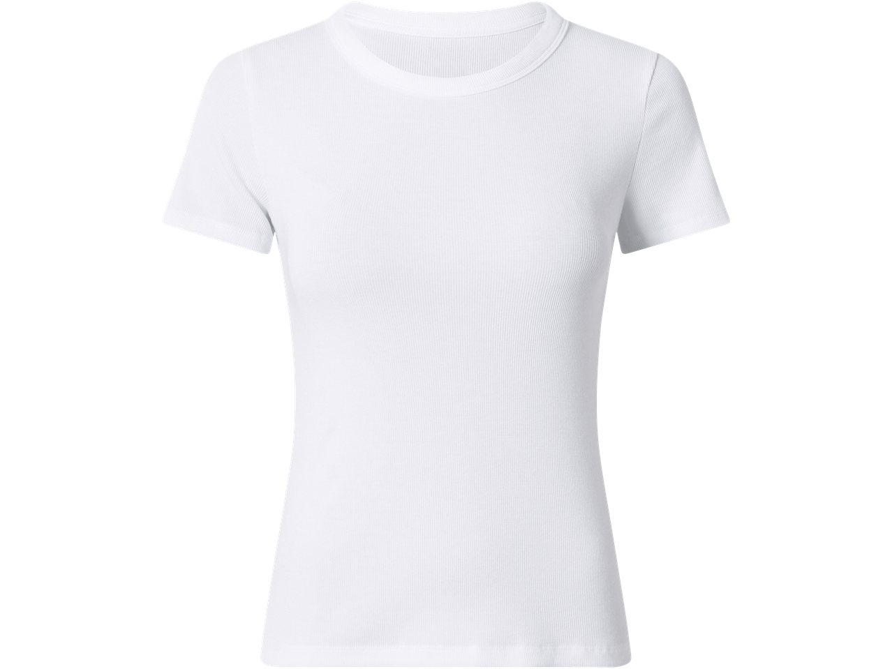 Esmara® ženska bijela rebrasta majica