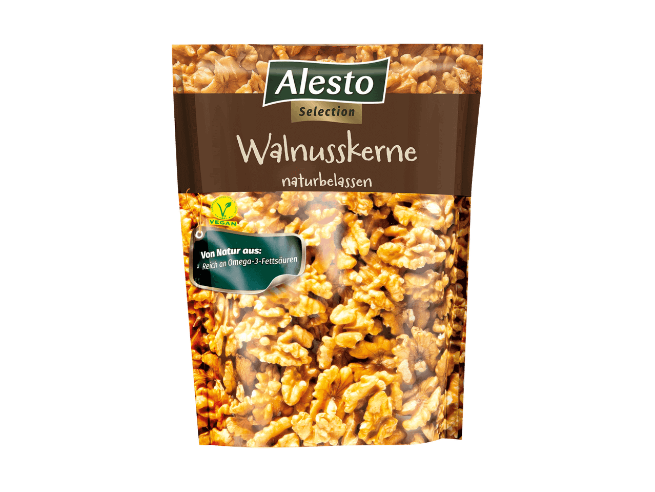 Alesto Selection Walnusskerne, naturbelassen und reich an Omega-3-Fettsäuren.