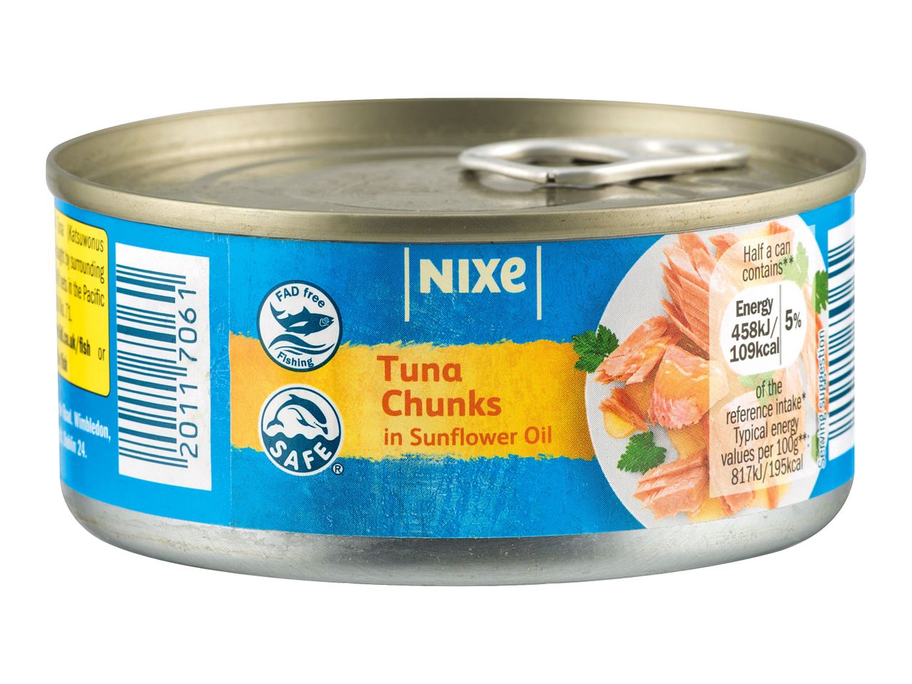Nixie tuna chunks in sunflower oil.