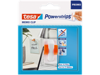 Ambalaj Tesa Powerstrips Memo Clip, prezentând utilizarea și caracteristicile produsului.