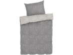 LIVARNO home Reversible Bedlinen with a gray and white maze pattern