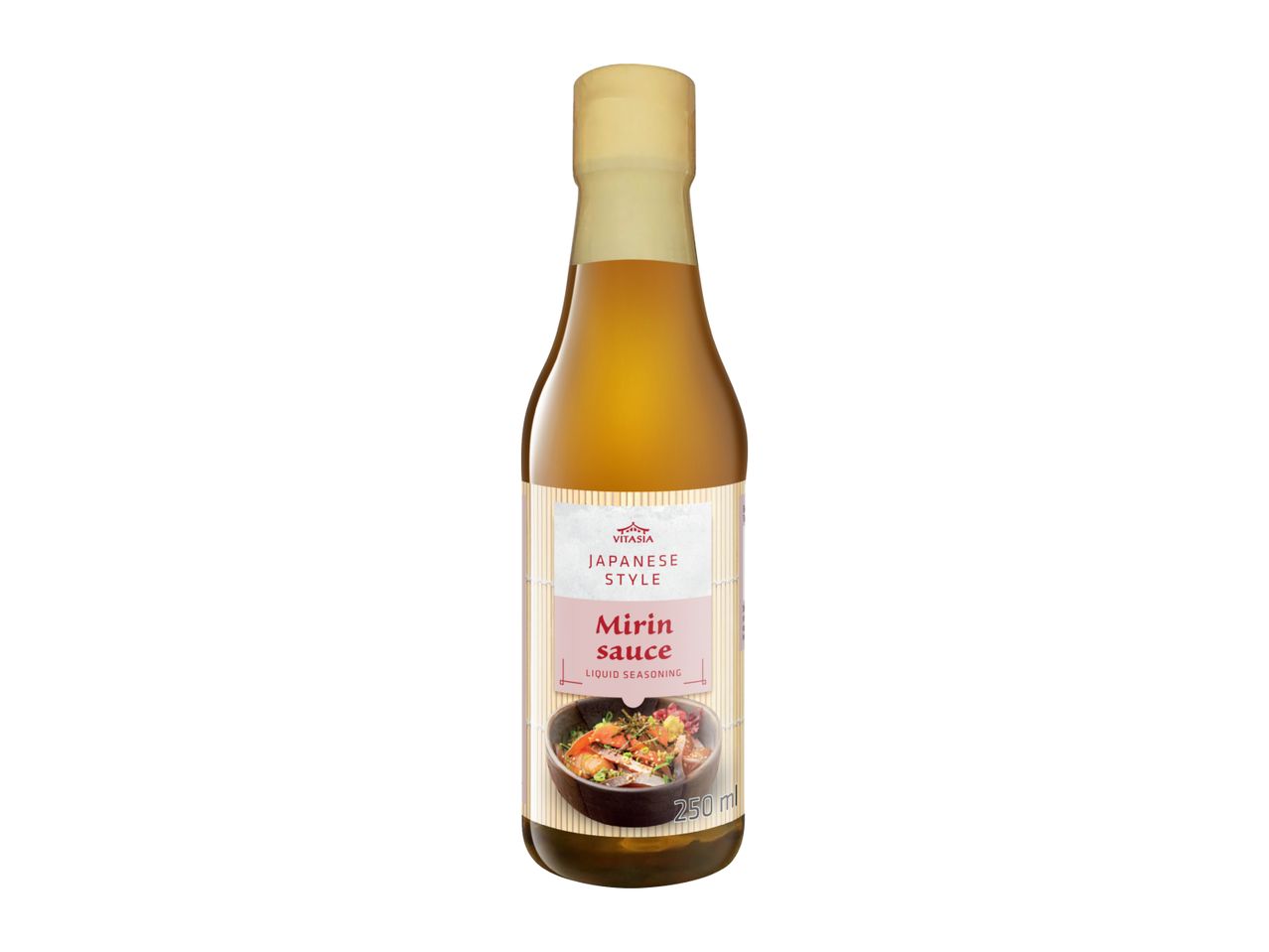 Vitasia Japanese Style Mirin sauce, liquid seasoning, 250 ml bottle.