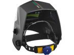 Capacete de soldagem automático Parkside® com ajuste e viseira verde.