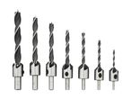 A set of eight WIMO brand Forstner drill bits of varying sizes.