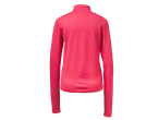Achterkant van een felroze geribbelde CRIVIT sporttop voor dames.