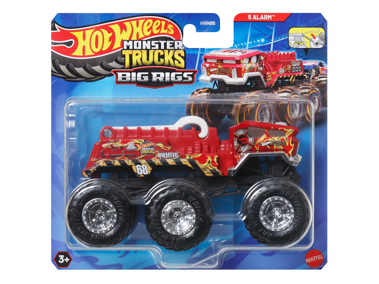 Hot Wheels Monster Trucks Big Rigs: ugniagesio mašina.