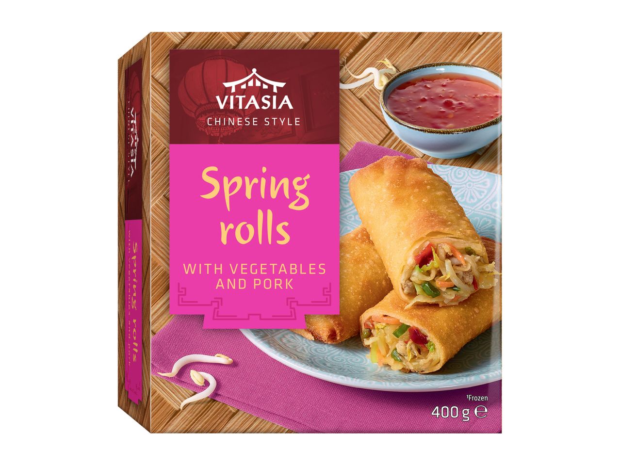 Vitasia Chinese Style Spring Rolls with vegetables and pork (400g frozen).