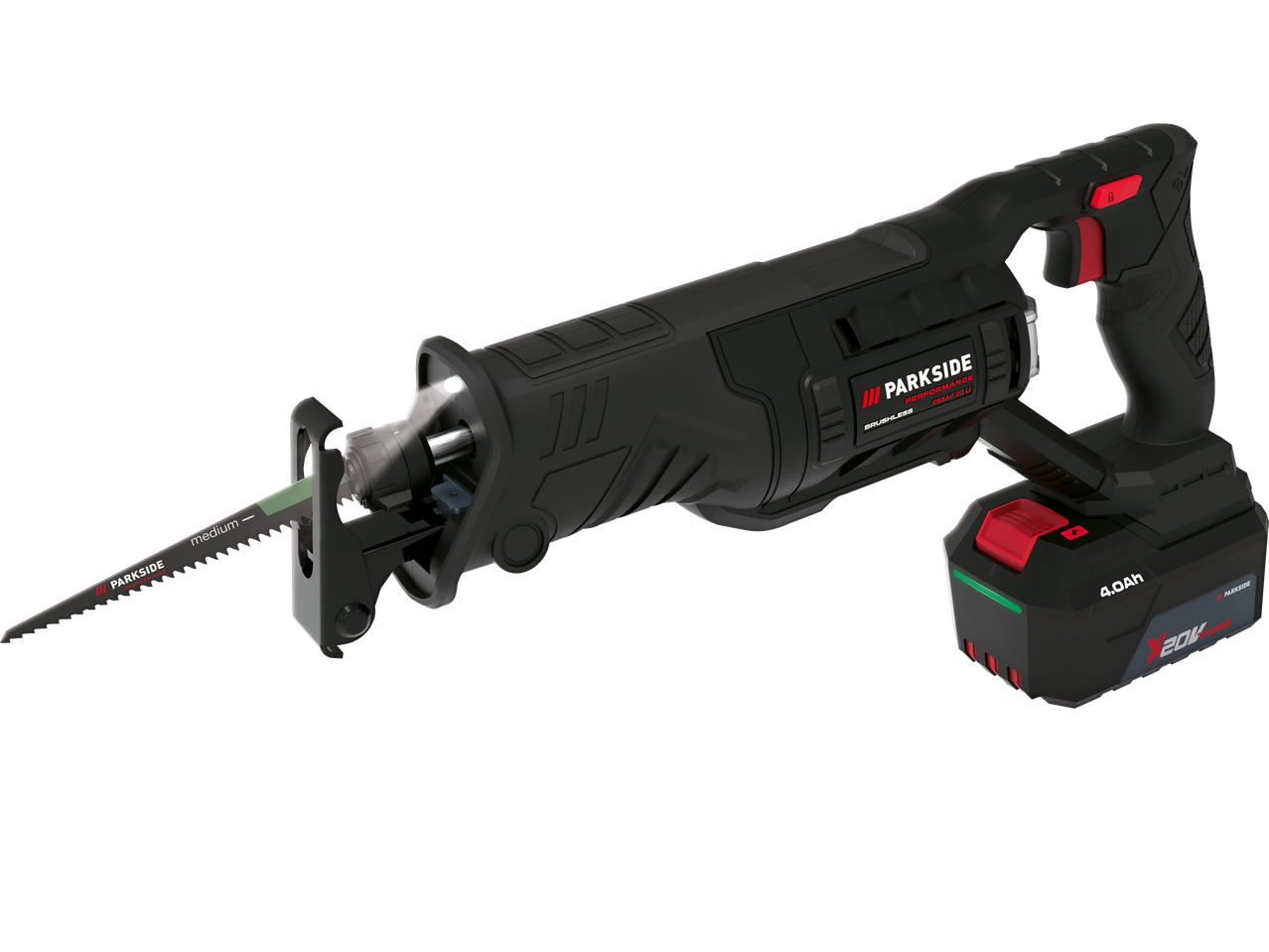 Parkside Performance® 20 V akkus orrfűrész 4.0Ah akkumulátorral