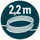 2,2 m