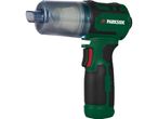 A green and black Cordless Mini Blower And Duster 3-In-1 with a clear dustbin and filter.