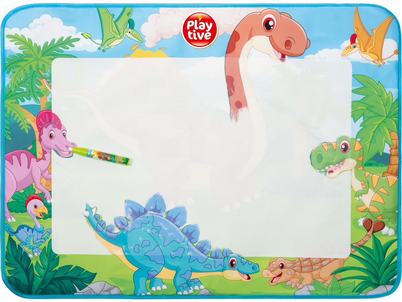 Covoraș Play-tive pentru desenat cu dinozauri.