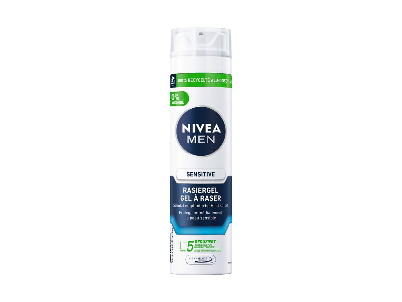 Nivea Men Sensitive Rasiergel-Spray für eine sanfte Rasur.