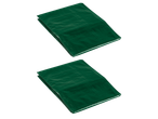 Two folded green PARKSIDE® tarpaulins