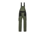 Green and black work overalls with multiple pockets