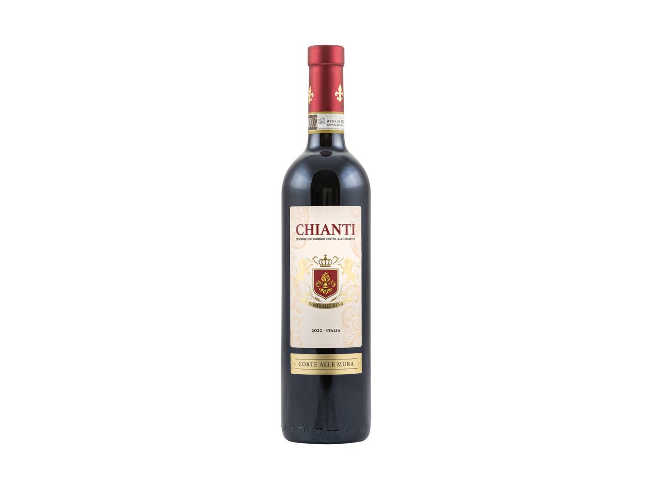 2022 metų Chianti Corte alle Mura vyno butelis.