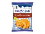Eridanous Gyros Flavour Crisps, 125g, with a vegan label, against a Greek-style backdrop.