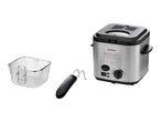 SilverCrest deep fryer with a frying basket and handle.