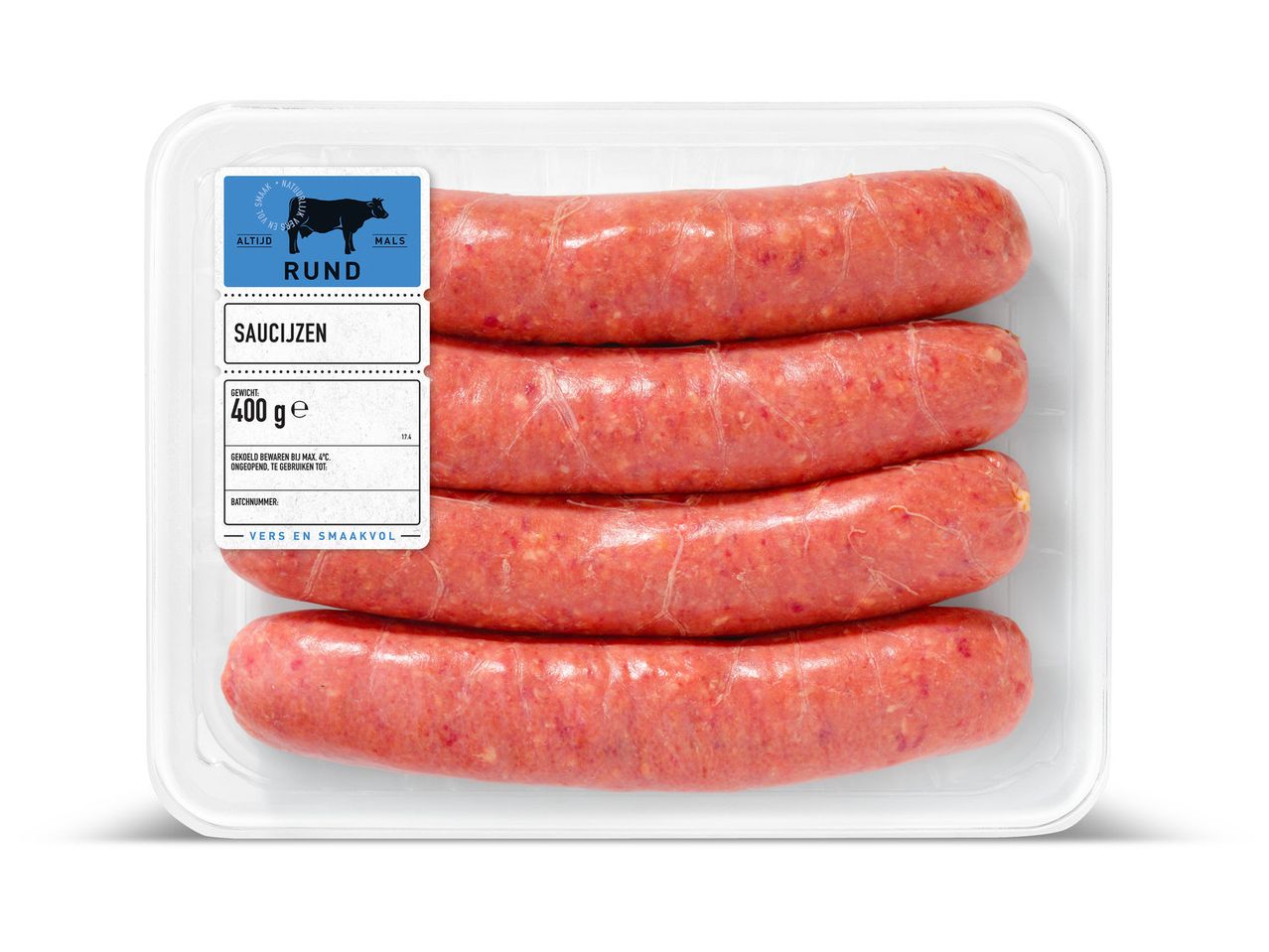 400g runder worstjes.