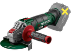 Parkside X20V Team leņķa slīpmašīna ar akumulatoru.