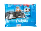 Mâncare pentru pisici Coshida: vițel & miel, vită & pui.