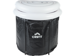 CRIVIT Ice Bath Barrel, black with white inflatable top