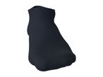 Single dark blue ankle sock, viewed from the side on a white background.