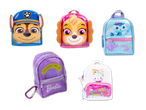 Fünf niedliche Mini-Rucksäcke mit Paw Patrol, Barbie und Meerjungfrau-Motiven.