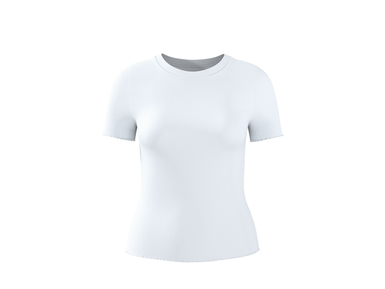 Tricou reiat ESMARA de damă, de culoare albă.