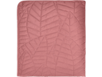 Cuvertură LIVARNO roz cu model matlasat de frunze.