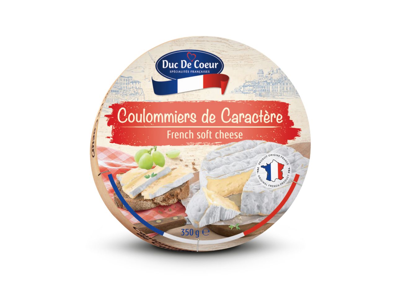 Sir Coulommiers de Caractère marke Duc De Coeur (350g), francuski mekani sir.