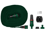 Conjunto de mangueira plana PARKSIDE com bico, conectores e acessórios de montagem.