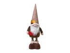 Autumn gnome decoration with a tall brown hat, white beard, and red scarf.