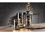 Livarno Home LED-valgusdekoratsioon kolmes klaasvaasis koos karusnahkse matiga