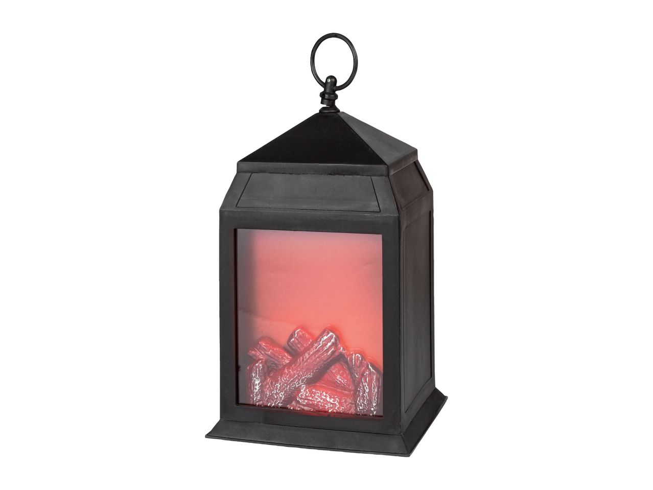 Go to full screen view: Livarno Home Battery Operated LED Fireplace Style Lantern - Image 4