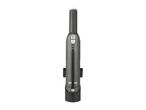 A sleek, dark gray handheld vacuum cleaner.
