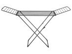 Suporte de secagem de roupa W5® cinza escuro em fundo preto.