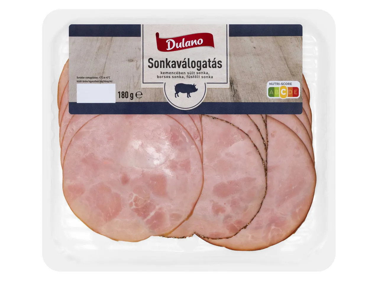 Dulano Sonkaválogatás: kemencében sült, borsos és füstölt sonka, 180g