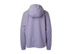 Light purple hooded windbreaker jacket, back view