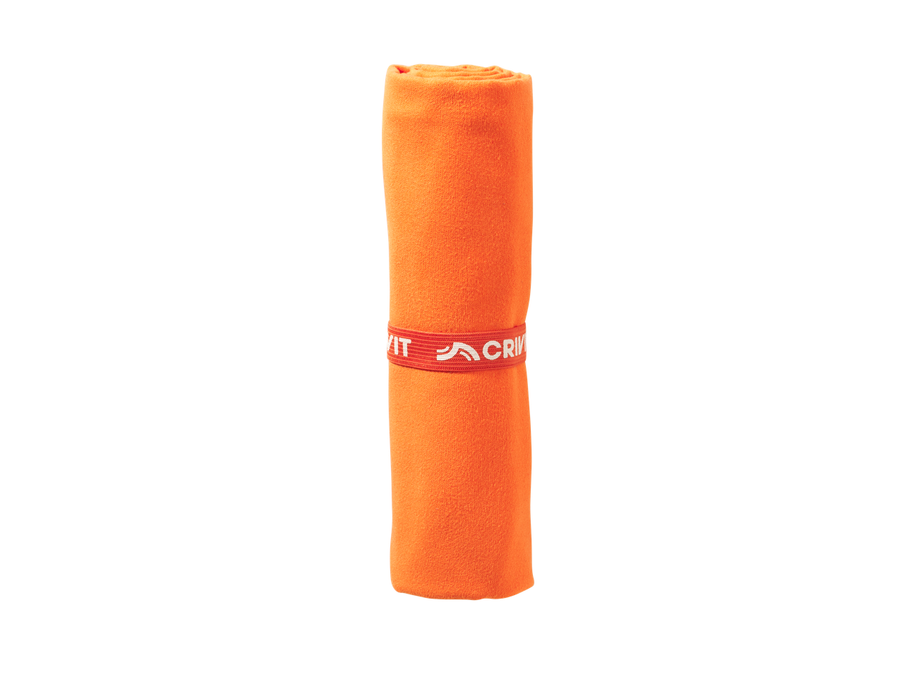Toalha de microfibra CRIVIT laranja, enrolada, aprox. 80 x 60 cm