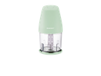Mini tocator SilverCrest: aparat compact, verde pastel pentru bucătărie.