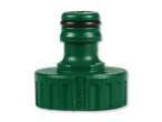 Grüner Schlauchanschluss mit schwarzem Dichtungsring