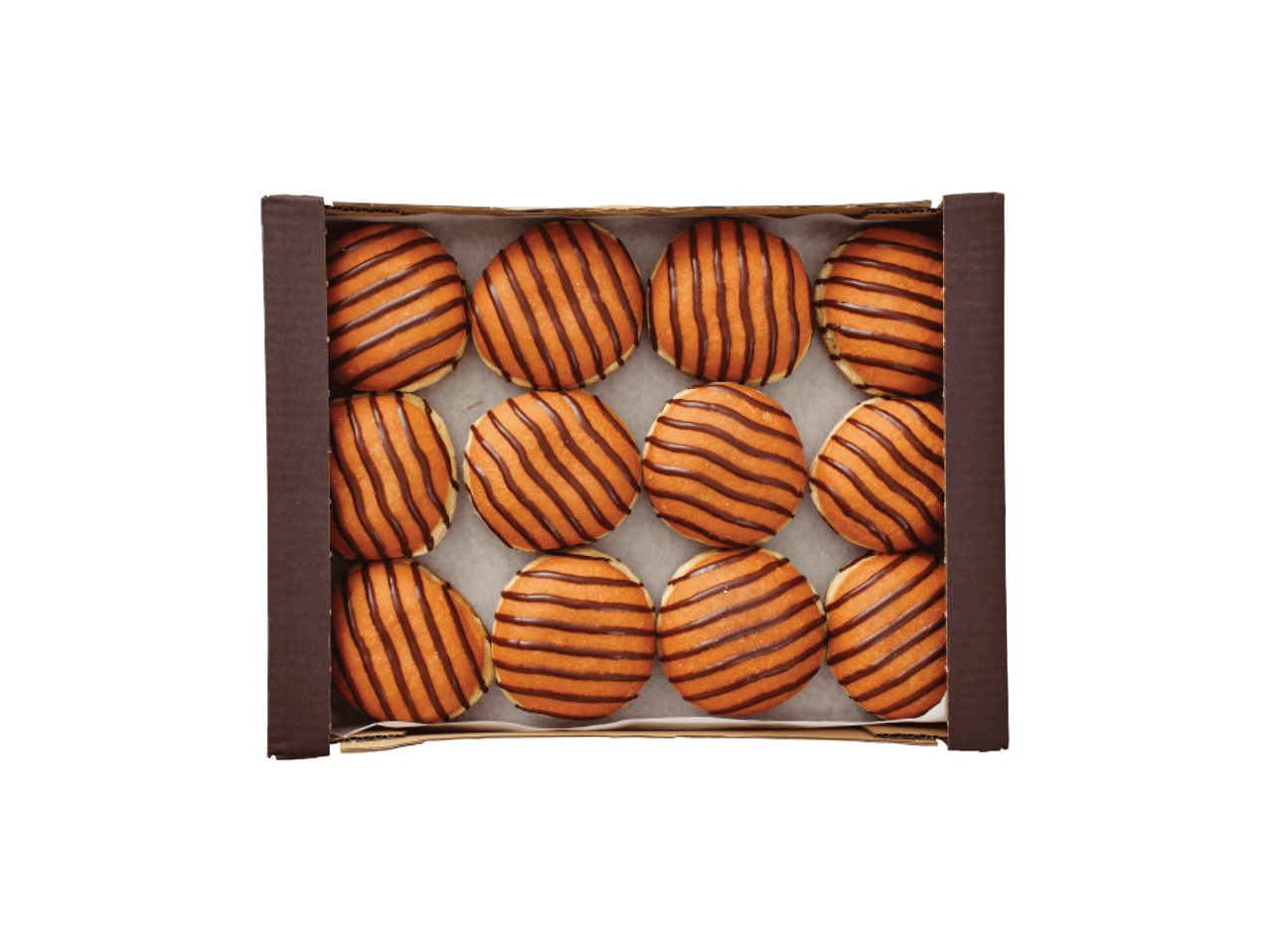 Karbist paistavad oranži glasuuri ja šokolaaditriipudega sõõrikud