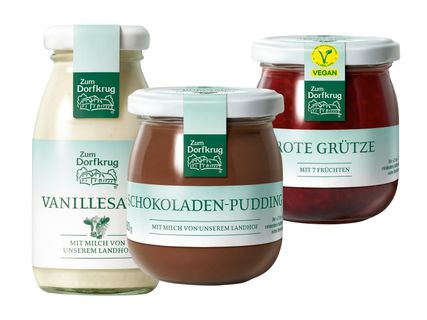 Zum Dorfkrug Pudding/Grütze/Vanillesauce