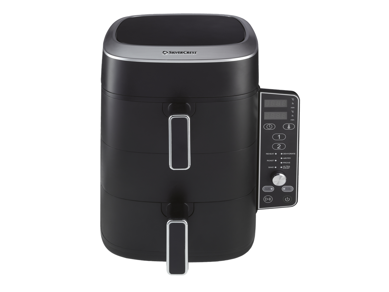 SILVERCREST® Dupla Rekeszes Légkeveréses Fritőz digitális kijelzővel és többféle főzési funkcióval