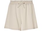 Shorts beige a vita alta con coulisse.